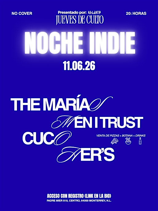Jueves de Culto - The Marías + Cuco + Men I Trust + Her's - Tours en Monterrey